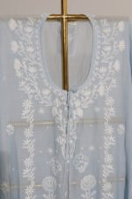 Ethereal Powder Blue Ombre Gaspatti Kaftan - Image 2