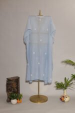 Ethereal Powder Blue Ombre Gaspatti Kaftan - Image 5