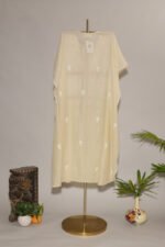 Ethereal Pale Cream Gaspatti Kaftan with Beadwork - Image 5
