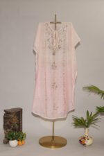 Delicate Light Pink Full Jal Mukesh Kaftan