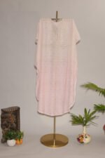 Delicate Light Pink Full Jal Mukesh Kaftan - Image 5