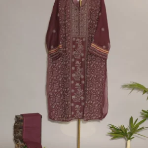 Dark Mendhi Green Pure Mul Cotton Semi-Stitched Suit with Maheshwari Jali Lace