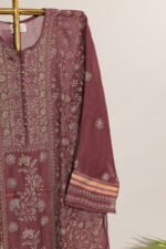 Dark Mendhi Green Pure Mul Cotton Semi-Stitched Suit with Maheshwari Jali Lace - Image 6
