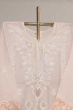 Light Baby Pink Pure Mul Cotton Semi-Stitched Suit with Gota Piping - Image 6