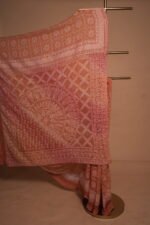 Red & Orange Ombre Kota Saree with Bakhya & Tapchi Embroidery | Premium Hand-Embroidered Festive Saree - Image 2