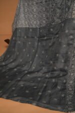 Grey Ombre Kota Silk Saree with All-Over Tapchi Embroidery & Gaspatti Border | Sophisticated Festive Saree