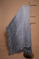 Grey Ombre Kota Silk Saree with All-Over Tapchi Embroidery & Gaspatti Border | Sophisticated Festive Saree - Image 3