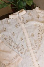 Light Pink Pure Cotton Co-Ord Set with All-Over Antique Mukesh Embroidery