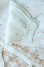 Sea Green Pure Cotton Co-Ord Set with All-Over Antique Mukesh Embroidery - Image 3