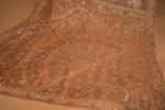 Luxury Beige Silk Organza Saree with All-Over Tapchi & Heavy Zardozi Embroidery | Premium Wedding Saree - Image 2