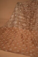 Luxury Beige Silk Organza Saree with All-Over Tapchi & Heavy Zardozi Embroidery | Premium Wedding Saree - Image 3