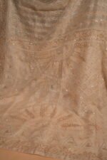 Luxury Beige Silk Organza Saree with All-Over Zardozi, Sequins & Bead Embroidery | Premium Bridal Saree - Image 3