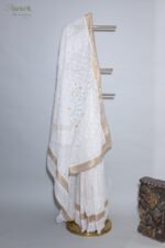 Traditional Kerala Onam Cotton Saree with Golden Border