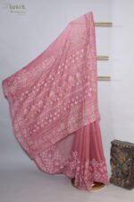 Rich Dark Pink Tissue Saree