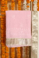 Pink Lotus Kota Tapechi Saree - Image 3