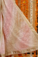 Pink Lotus Kota Tapechi Saree - Image 7