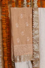 Peach Blossom Kota Jaali Saree - Image 4