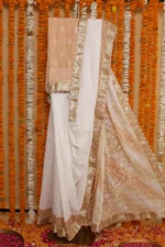 Peach Blossom Kota Jaali Saree