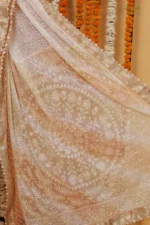 Peach Blossom Kota Jaali Saree - Image 2