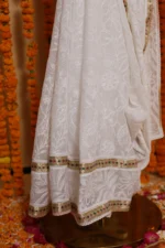 Ivory Banarasi Classic Kota Saree - Image 7