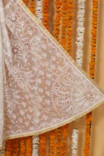 Noor Jaali Checked Organza Tapechi Saree - Image 5