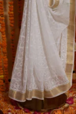 Ivory Jaali Grace Onam Kota Saree - Image 6