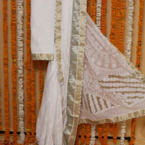 Ivory Heritage Onam Kota Tapechi Saree