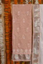 Peach Onam Kota Tapechi Saree - Image 4