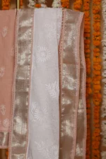Peach Onam Kota Tapechi Saree - Image 5