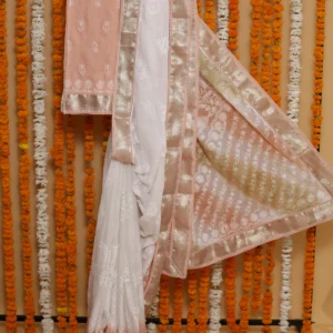 Peach Onam Kota Tapechi Saree