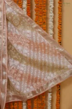 Peach Onam Kota Tapechi Saree - Image 8