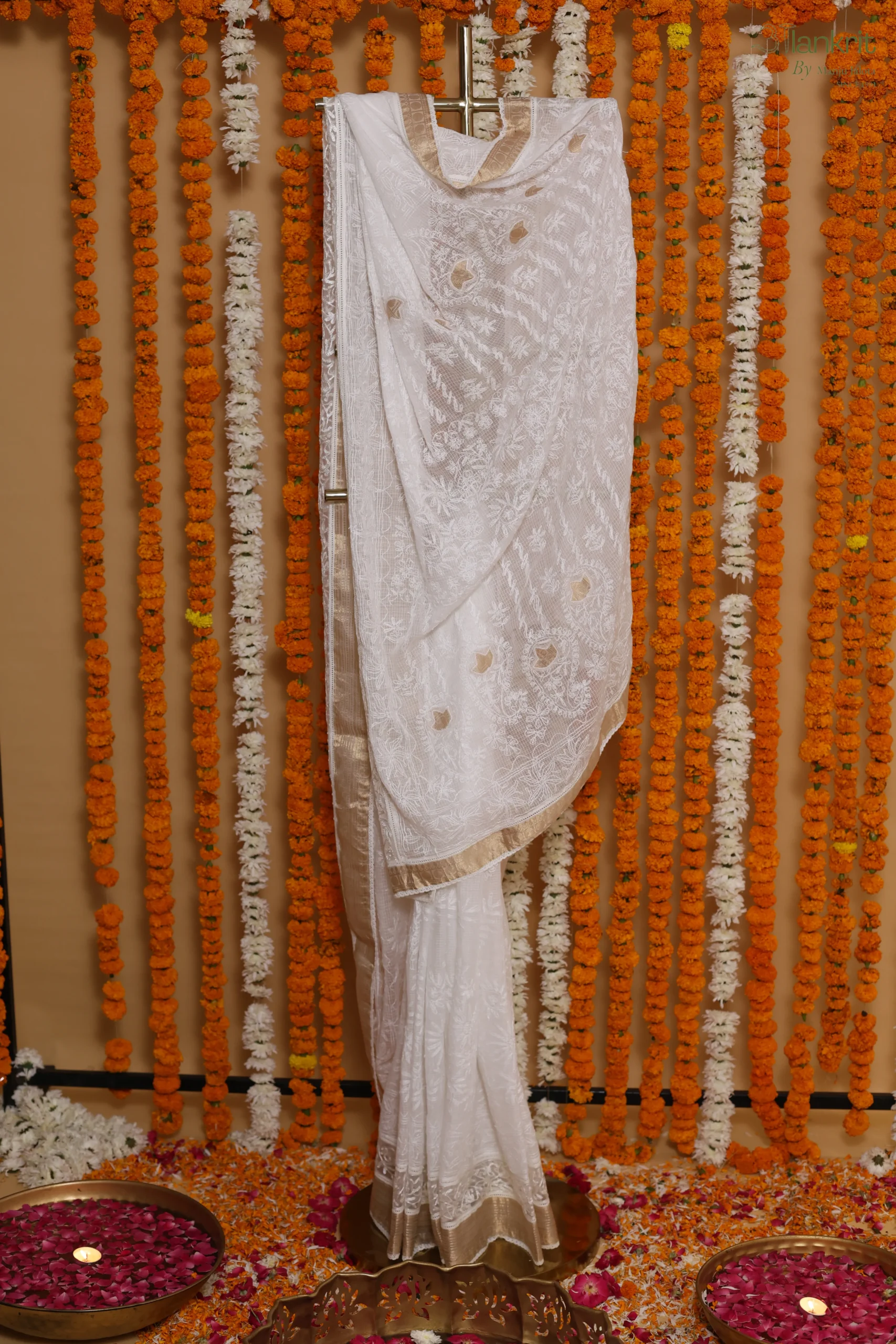 118A3570 (1) Ivory Cutwork Elegance Onam Kota Saree - Image 1