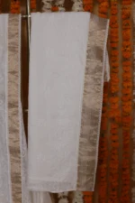 Ivory Cutwork Elegance Onam Kota Saree - Image 4