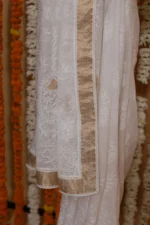 Ivory Cutwork Elegance Onam Kota Saree - Image 5
