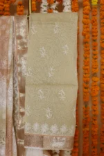 Harmony Onam Organza Tapechi Saree - Image 5