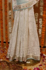 Blush Banarasi Onam Organza Tapechi Saree - Image 6