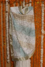 Sandstone Grace Onam Organza Tapechi Saree - Image 3