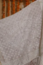 Paisley Royale Onam Organza Saree - Image 7
