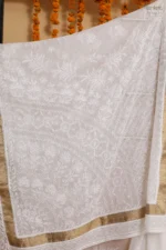 Golden Grace Onam Kota Tapechi Saree - Image 7