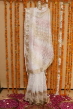 Peach Mist Onam Kota Tapechi Saree