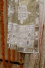 Sage Tissue Onam Kota Tapechi Saree - Image 6