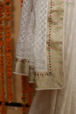 Cream Zari Heritage Onam Kota Tapechi Saree - Image 7