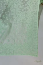 Pastel Green Chikankari Embroidered Saree - Image 6