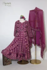 Majestic Violet Anarkali Set