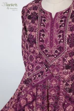 Majestic Violet Anarkali Set - Image 5