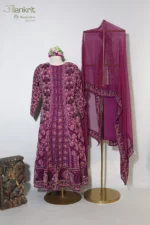 Majestic Violet Anarkali Set - Image 6