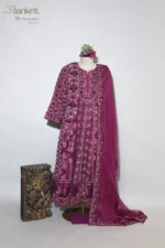 Majestic Violet Anarkali Set - Image 7