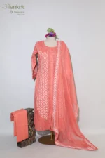 Pink Champagne Anarkali Set - Image 7