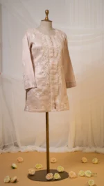 Elegant Cream Tissue Co-ord Set with Ghaspatti & Mukaish - Image 5