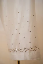 Timeless White Mul Chanderi Co-ord Set with Mukaish Work - Image 5